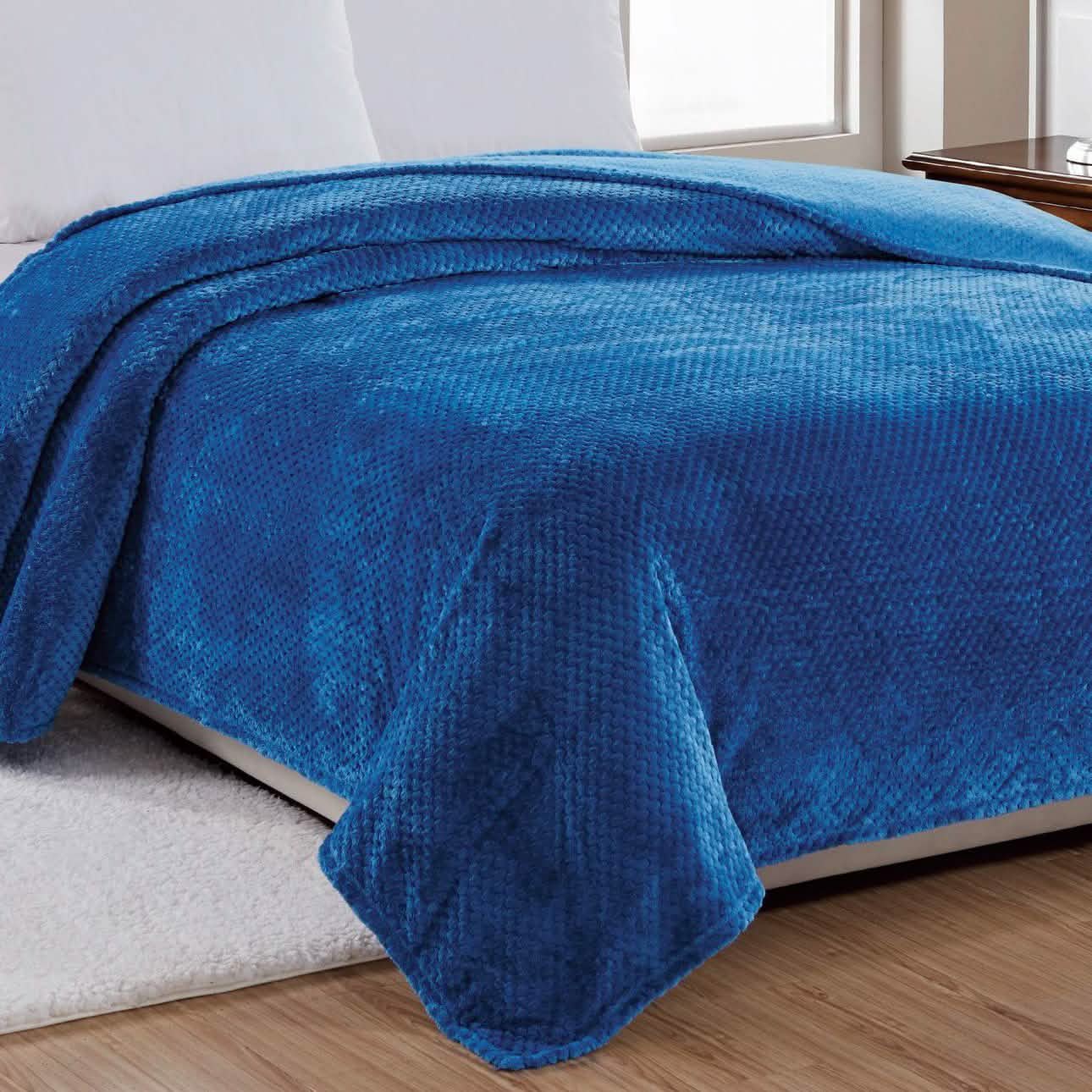 Noble House Solid Color Popcorn Microfiber Blanket DailySale