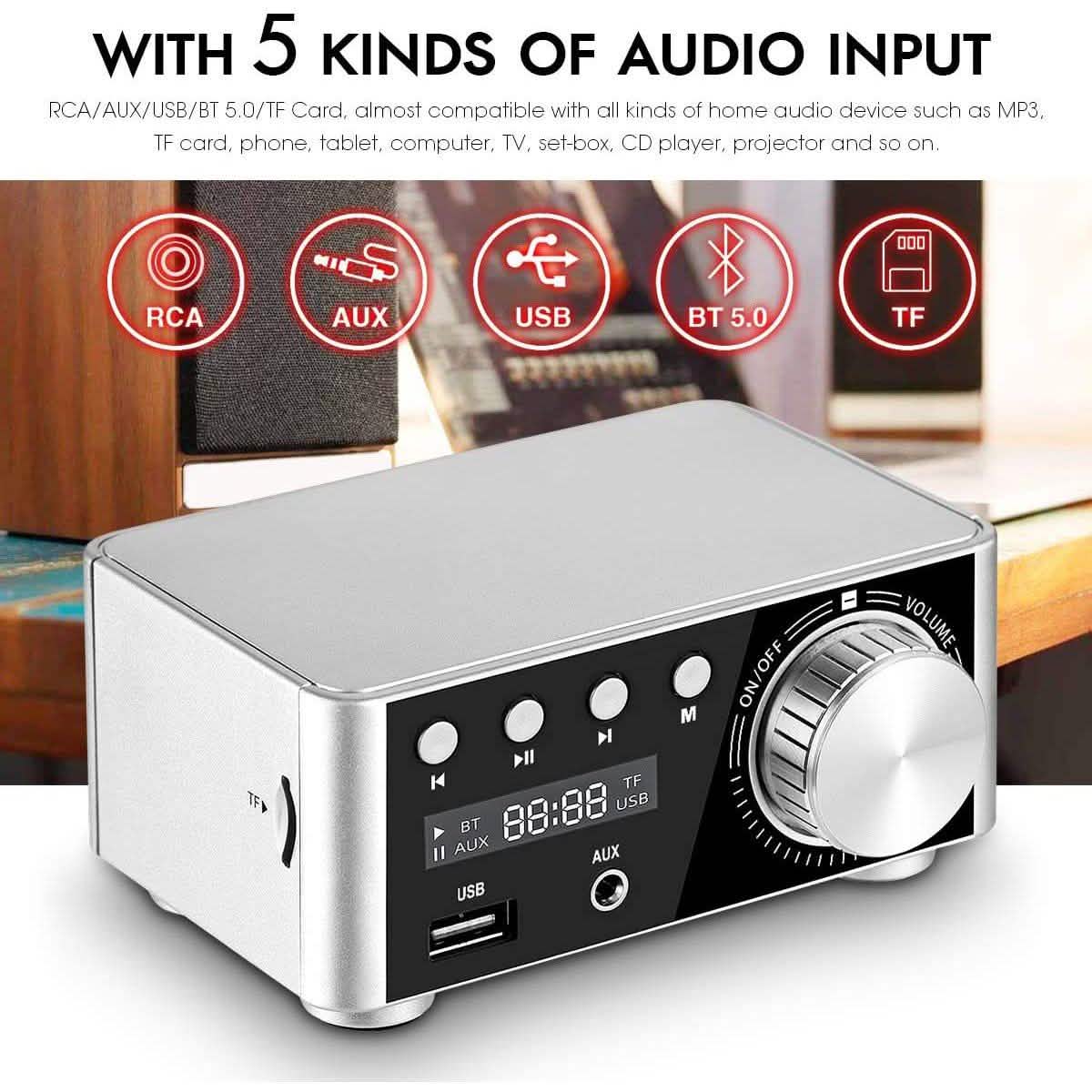 Nobsound 100W Mini Bluetooth 5.0 Power Amplifier DailySale