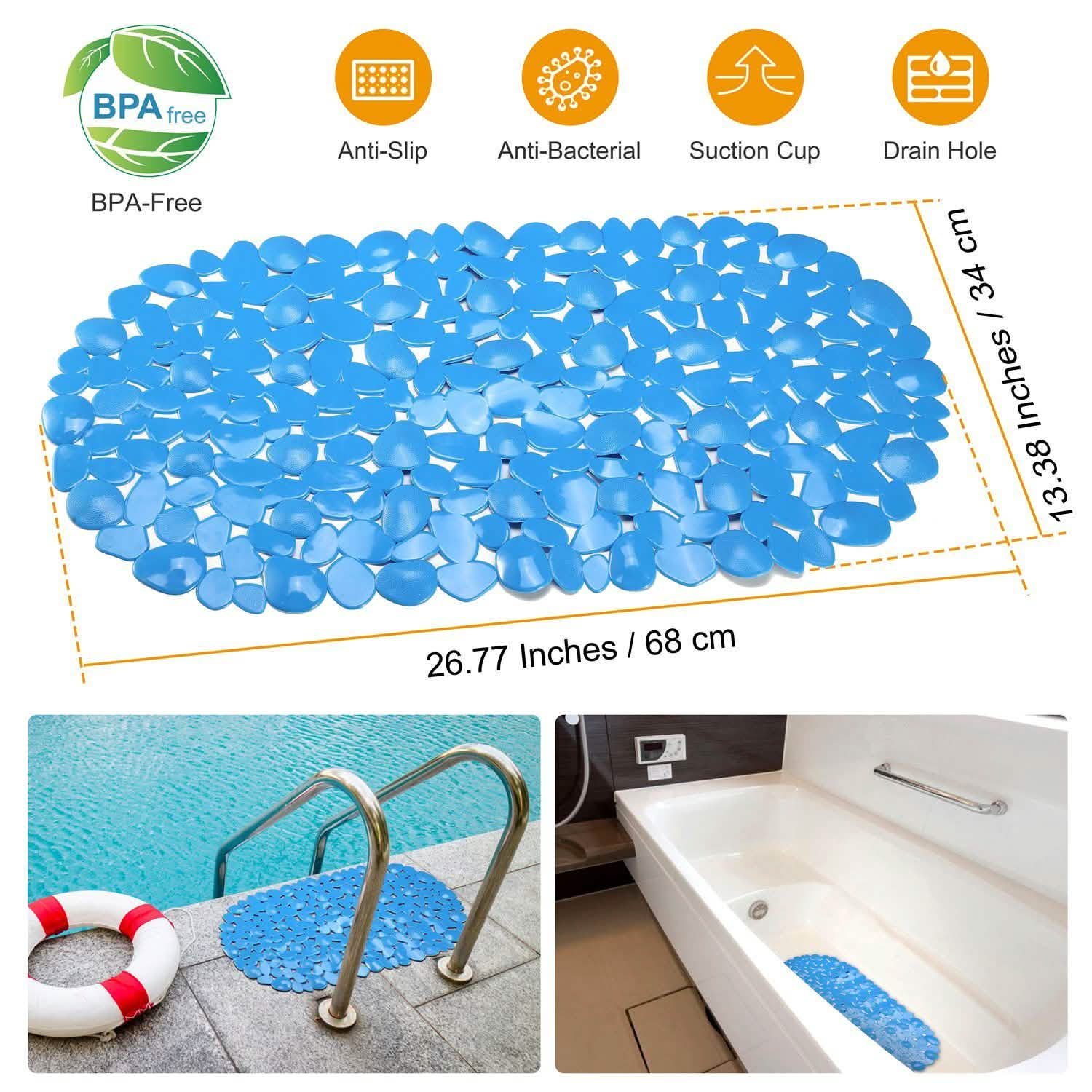 Non-Slip Massage Pebble Bath Mat DailySale