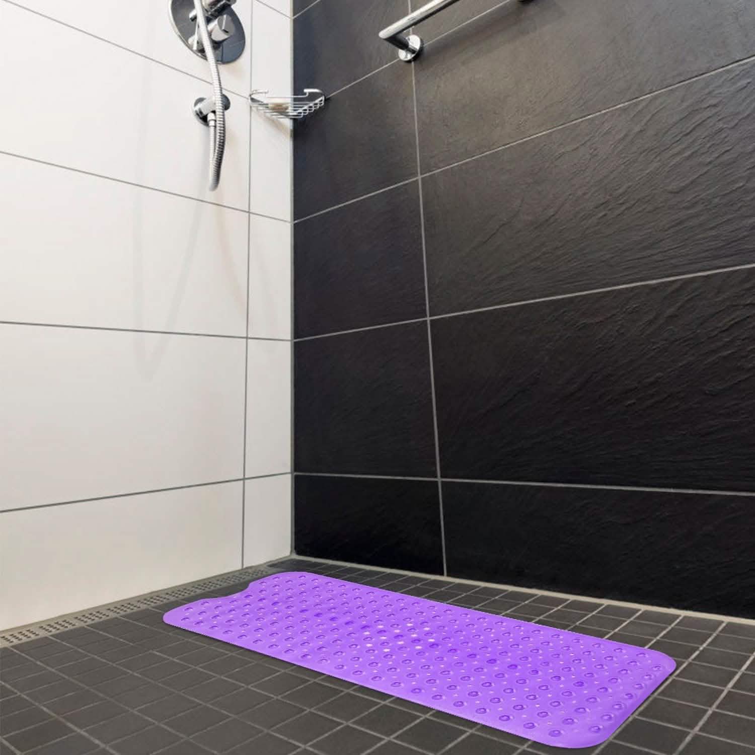 Non Slip Shower Mat Massage Anti-Bacterial with Suction Cups DailySale