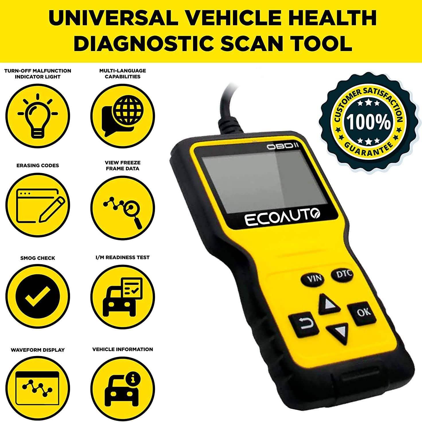 OBD2 Car Code Scanner & Reader Tool for All Vehicles DailySale