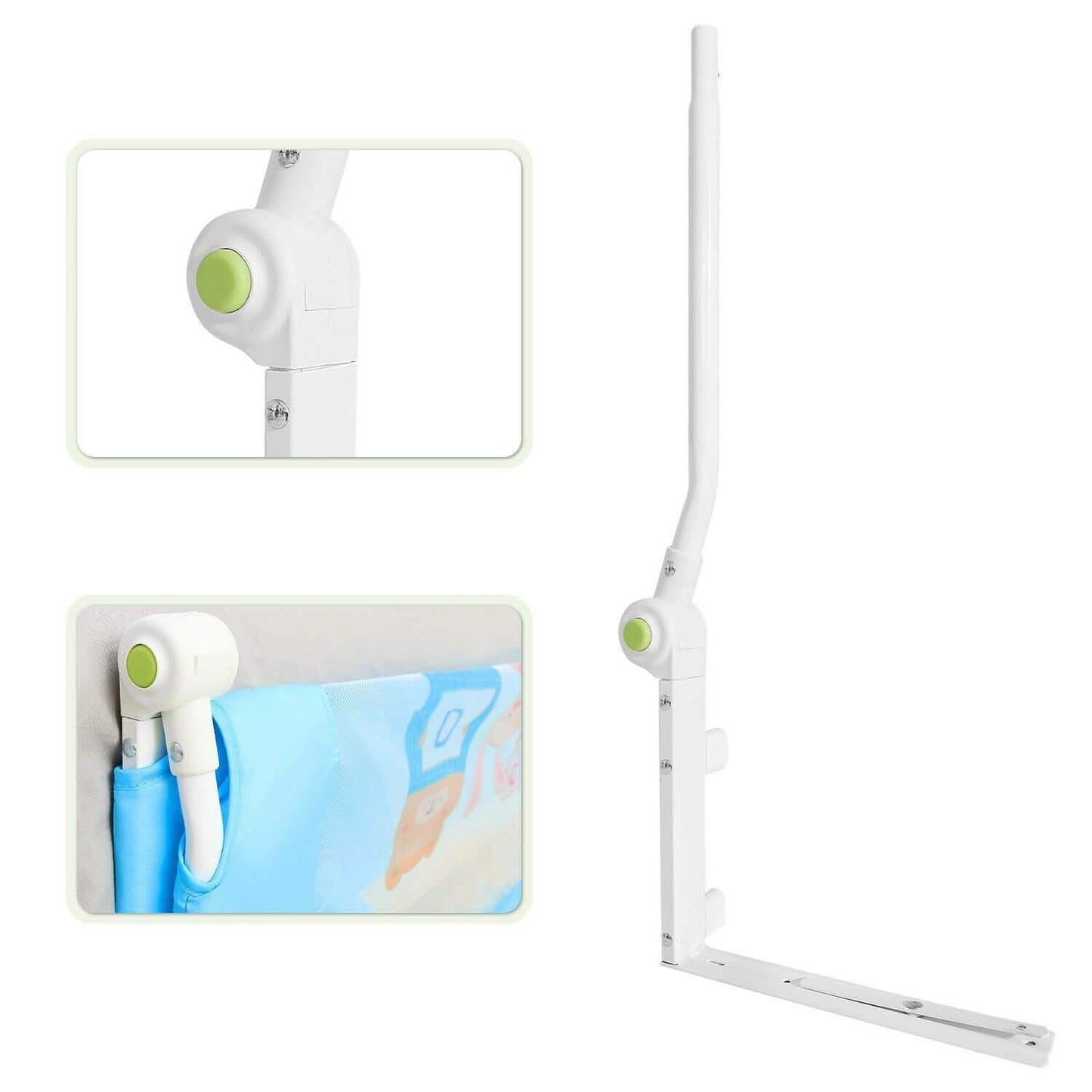 Odoland 180cm 71" Safety Bed Rail Anti Falling Guard Foldable Baby Child Toddler DailySale