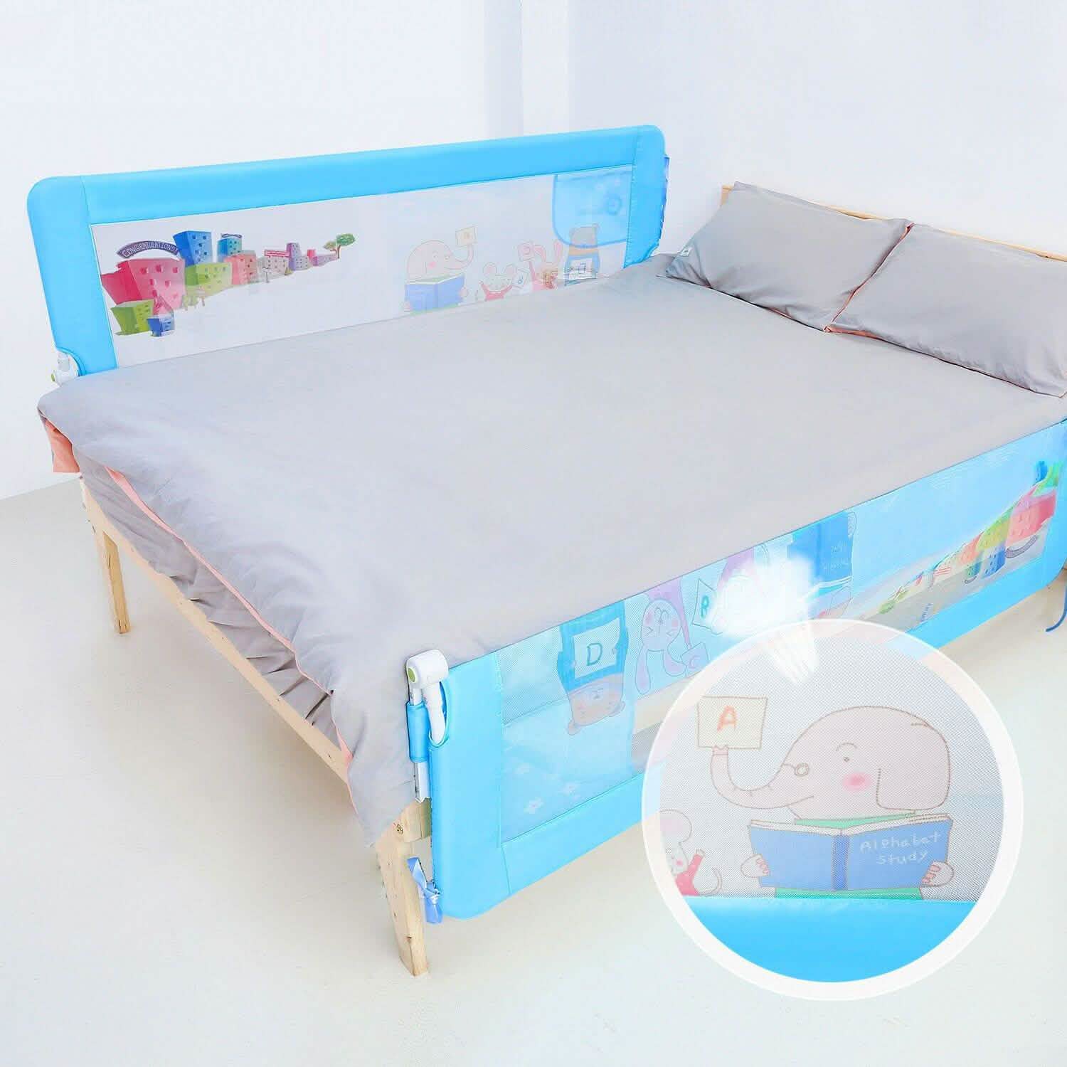 Odoland 180cm 71" Safety Bed Rail Anti Falling Guard Foldable Baby Child Toddler DailySale