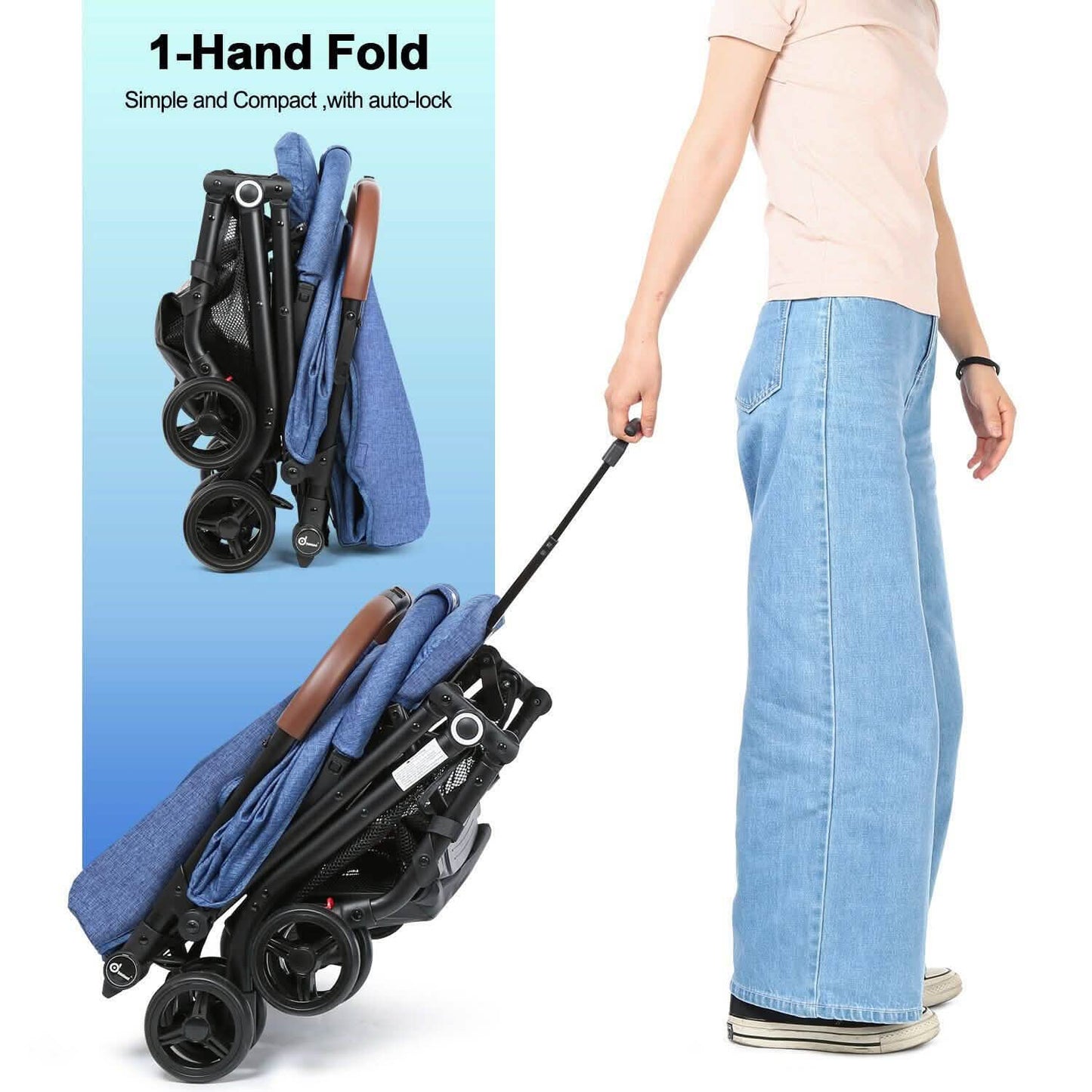 Odoland Baby Infant Foldable Umbrella Stroller Lightweight Travel Carriage Pushchair DailySale