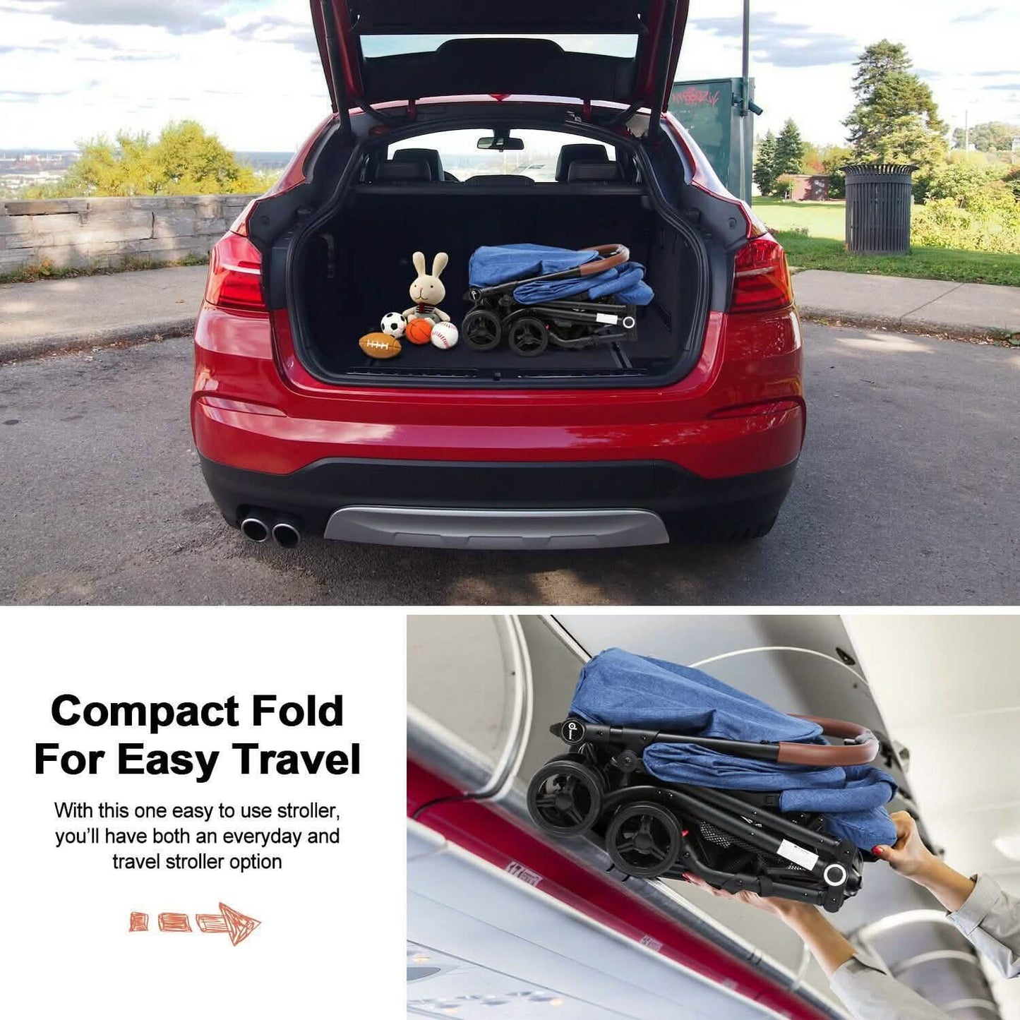 Odoland Baby Infant Foldable Umbrella Stroller Lightweight Travel Carriage Pushchair DailySale