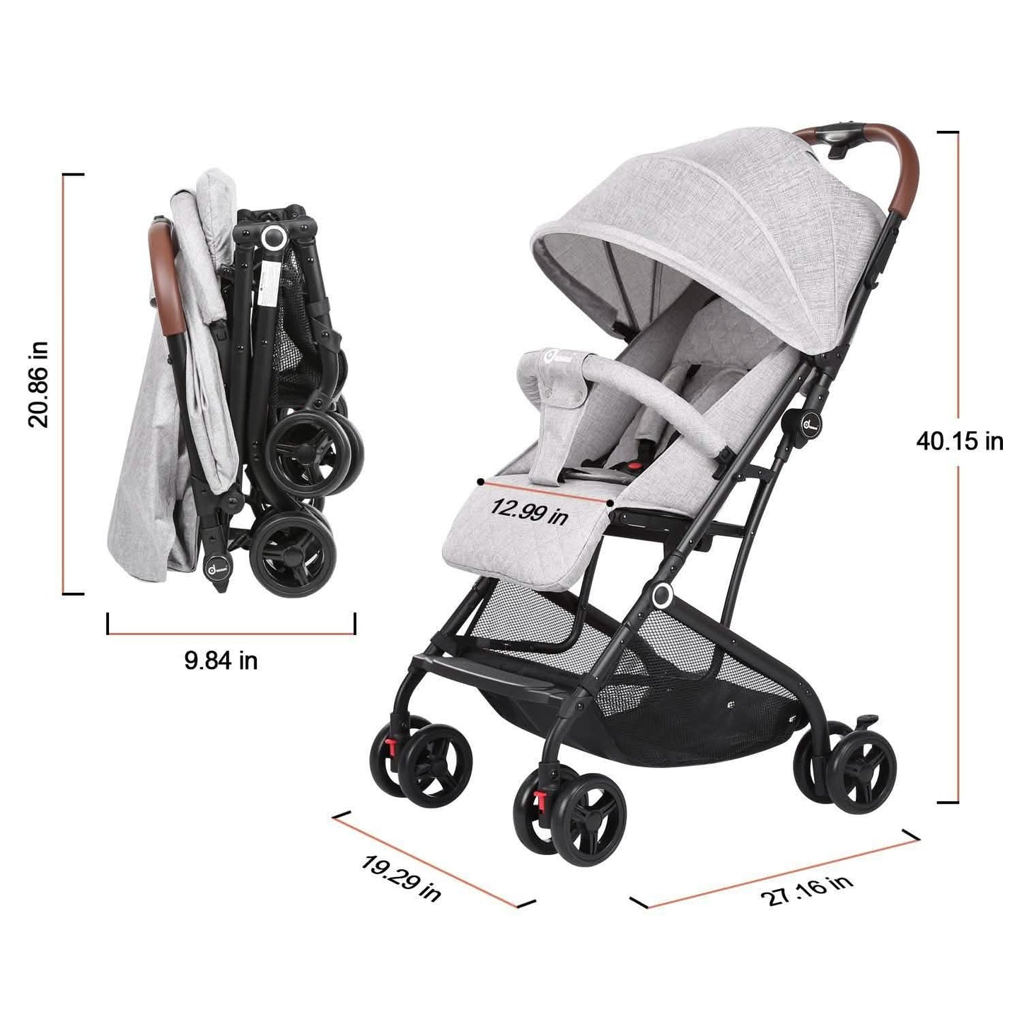 Odoland Lightweight Foldable Cynebaby Strollers for Infant DailySale