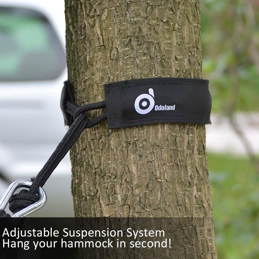 Odoland Lightweight Portable Nylon Camping Hammock and Steel Carabiners DailySale