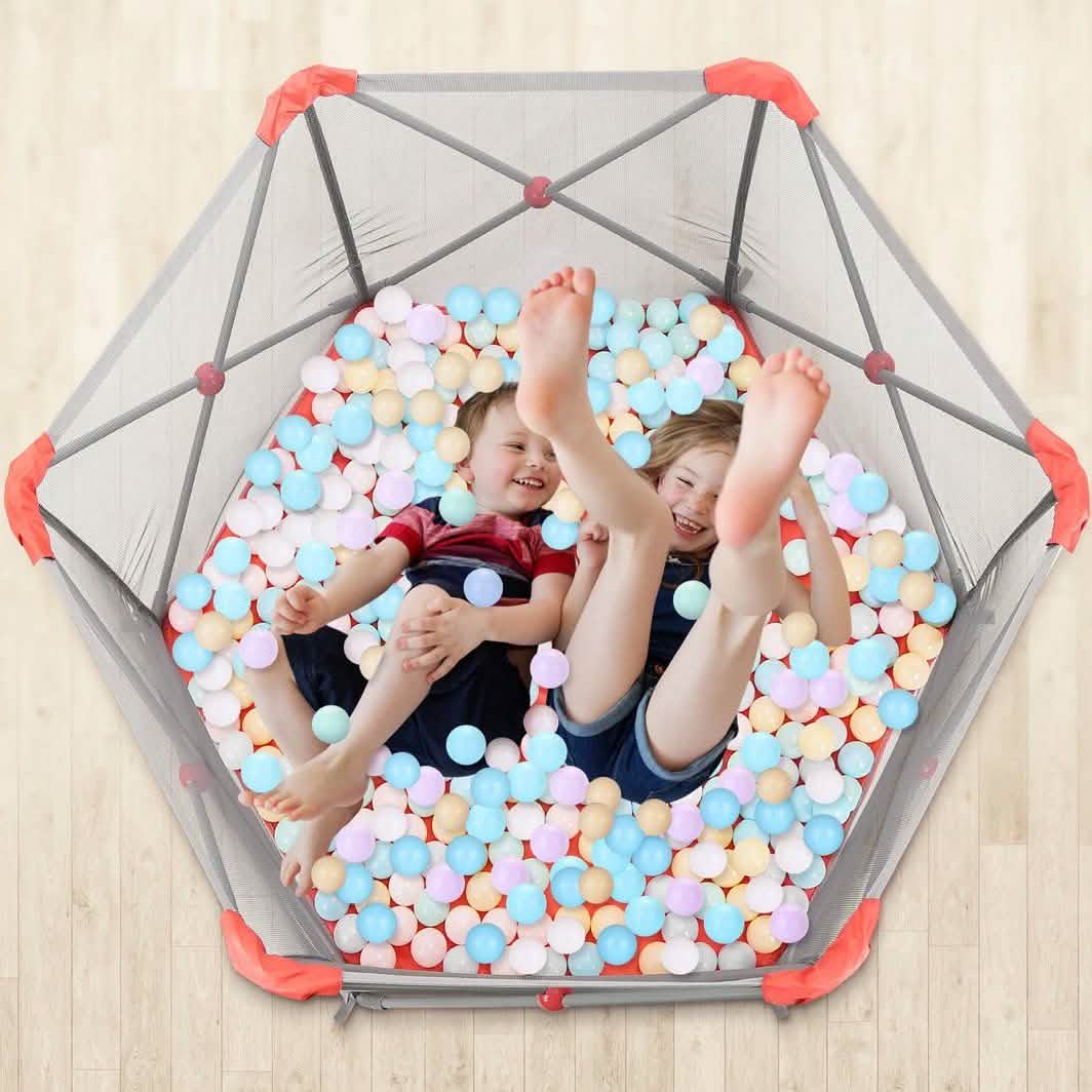 Odoland Safety Portable Playpen Infants Toddler Fence DailySale
