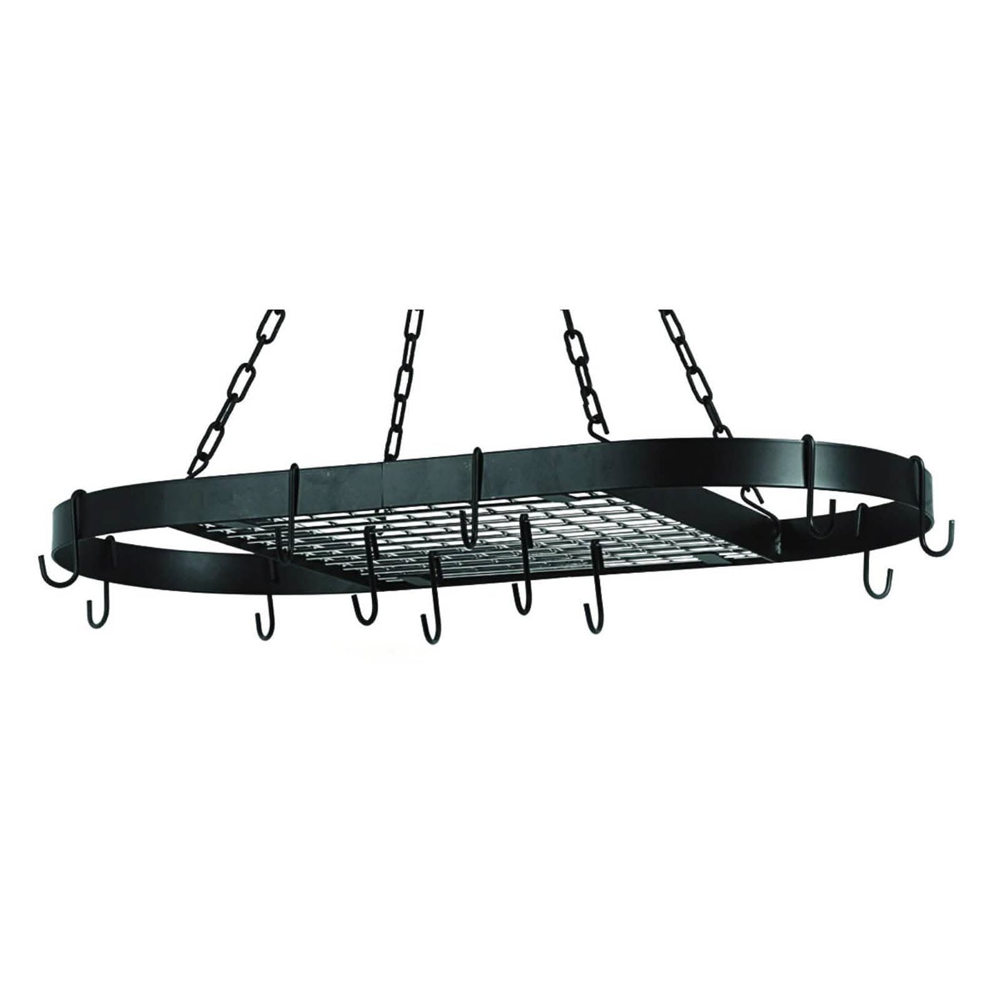 Old Dutch Oval Matte Black Hanging Pot Rack DailySale