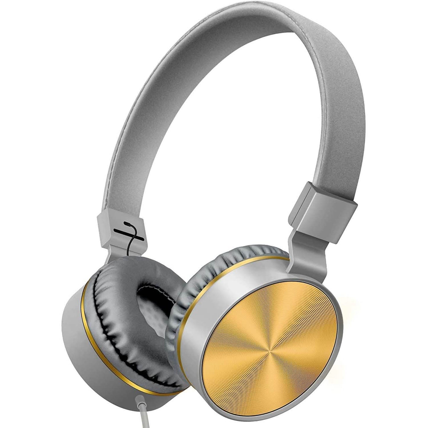 On-Ear Headphones with Built-in Mic, Portable Audio Headset with Adjustable Headband DailySale