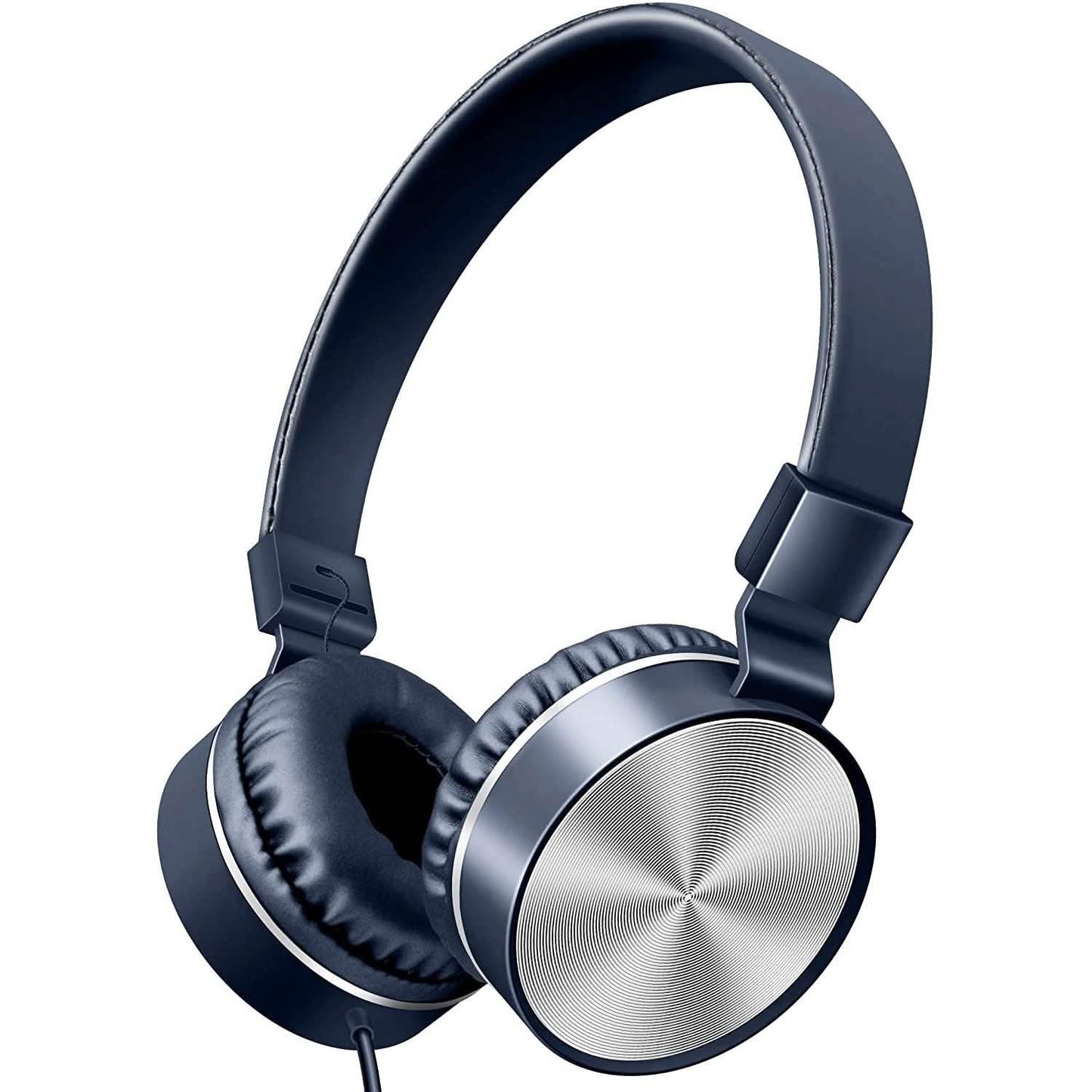 On-Ear Headphones with Built-in Mic, Portable Audio Headset with Adjustable Headband DailySale