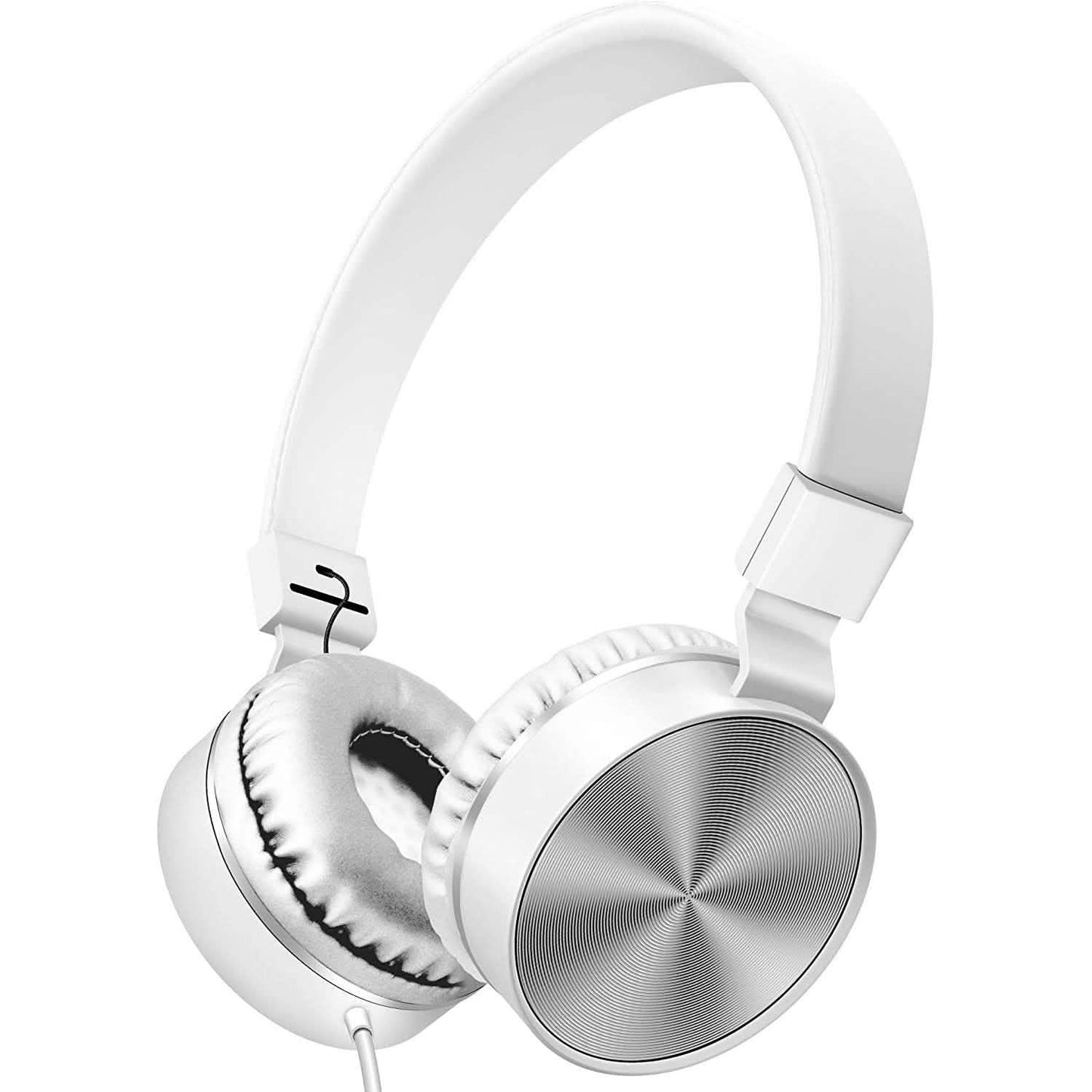 On-Ear Headphones with Built-in Mic, Portable Audio Headset with Adjustable Headband DailySale