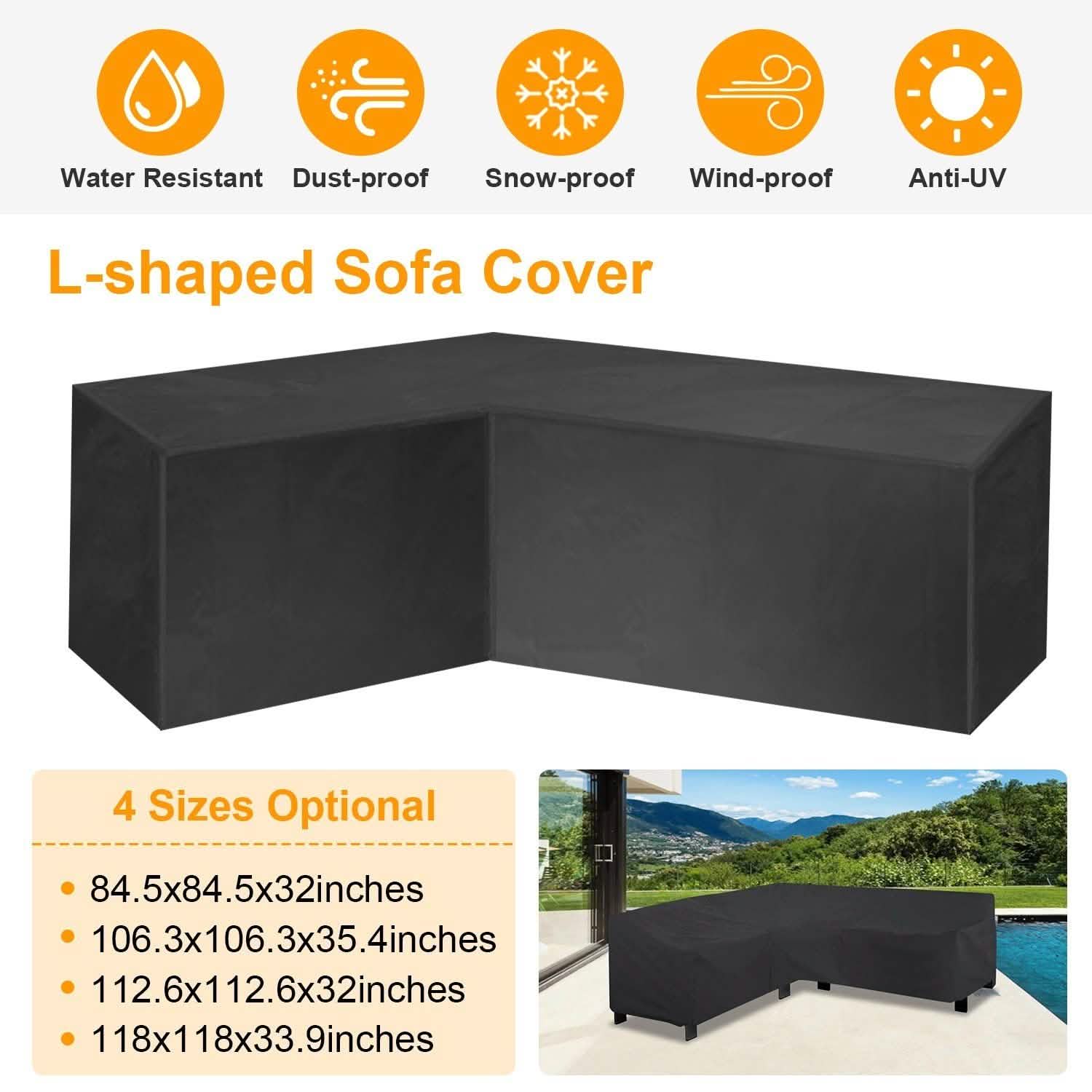 Outdoor L Shape Sofa Covers Water Resistant DailySale