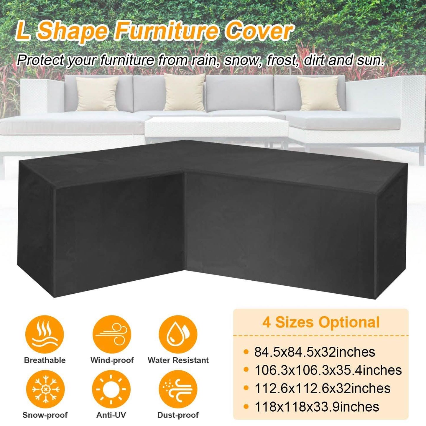 Outdoor L Shape Sofa Covers Water Resistant DailySale