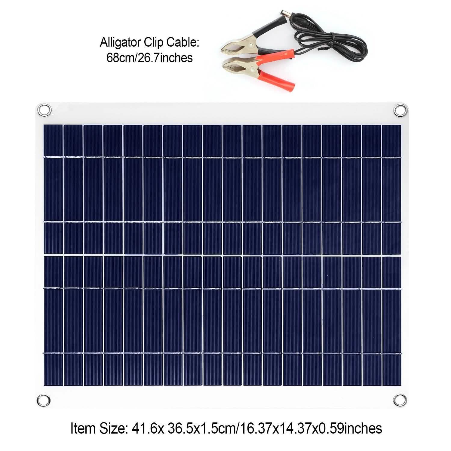 Outdoor Solar Panel 12V 25W Car Battery Charger DailySale