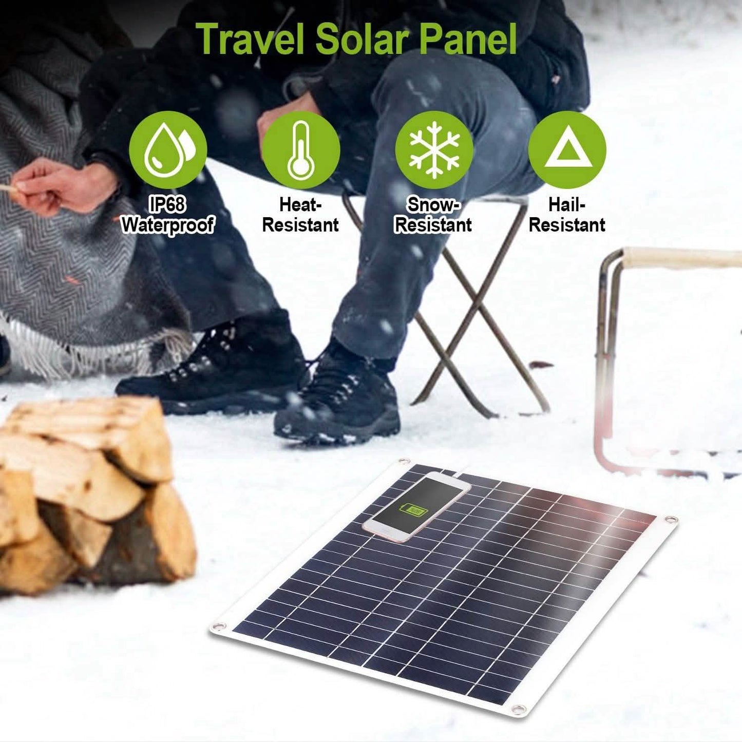 Outdoor Solar Panel 12V 25W Car Battery Charger DailySale