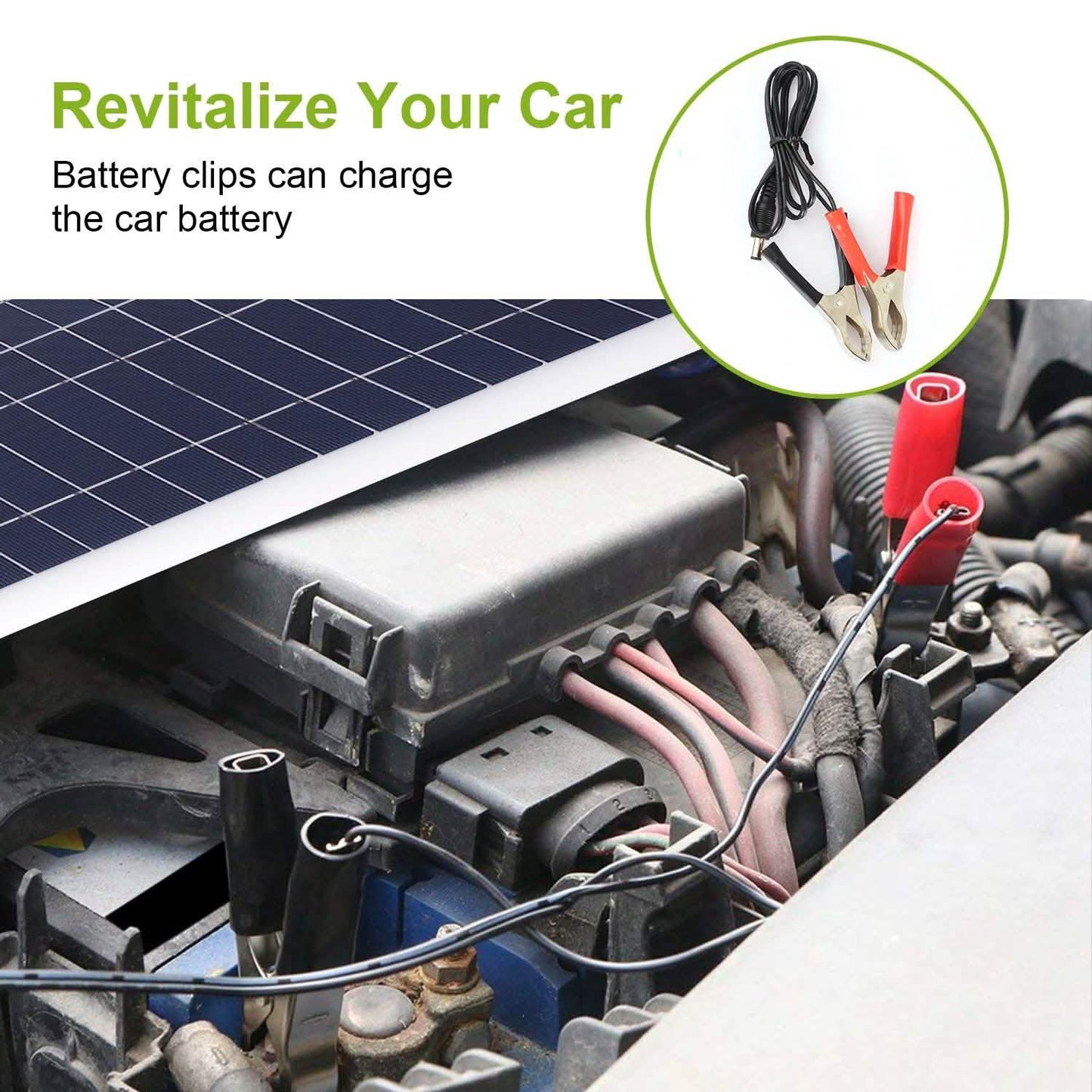 Outdoor Solar Panel 12V 25W Car Battery Charger DailySale