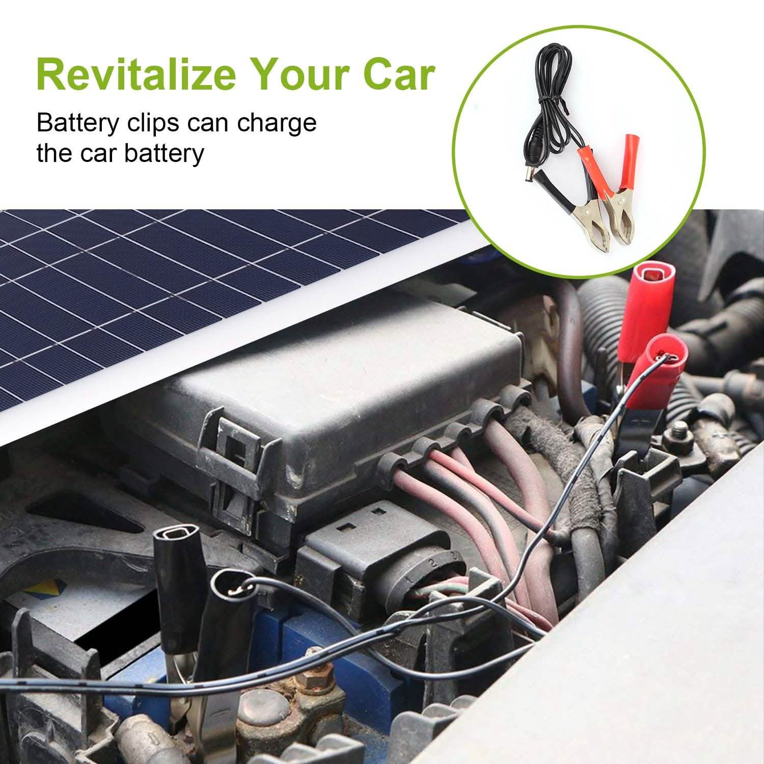 Outdoor Solar Panel 12V 25W Car Battery Charger DailySale