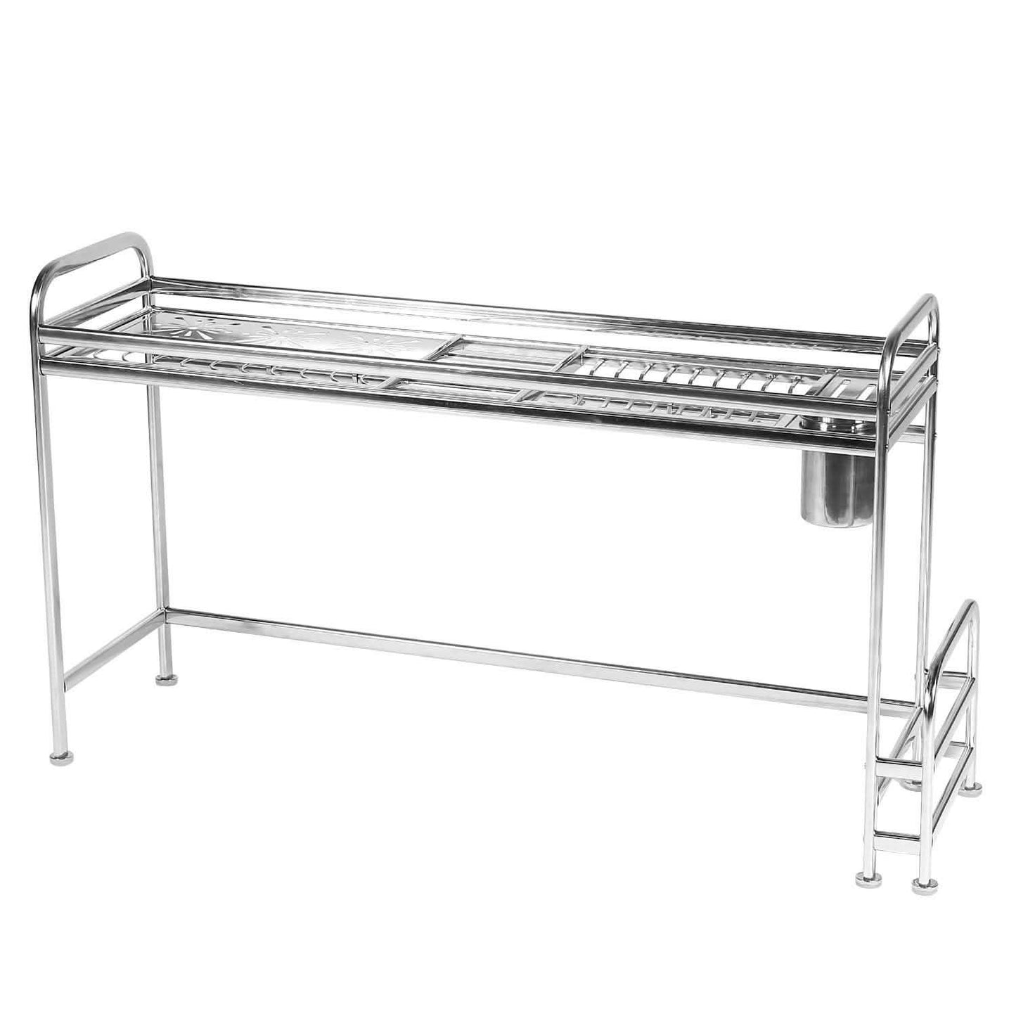 Over Sink Dish Drying Rack with Cutlery Holder DailySale
