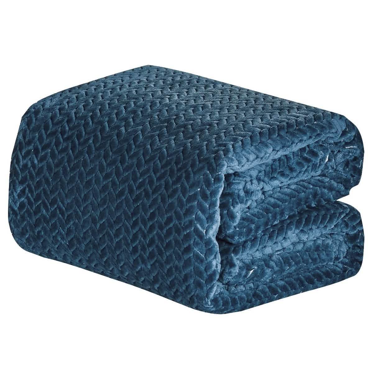 Oversized  Chevron Braided Throw Blanket DailySale