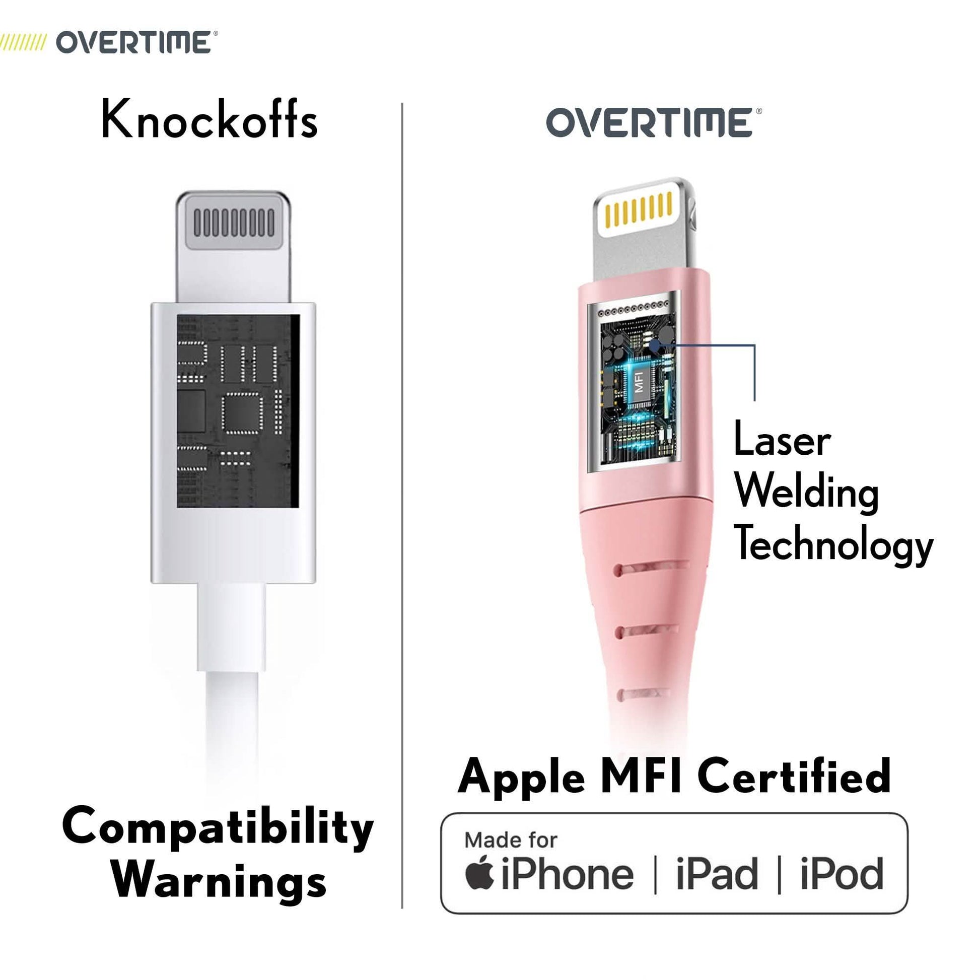 Overtime Apple MFi Certified 10ft Extra Long Nylon Braided Lightning Cable DailySale