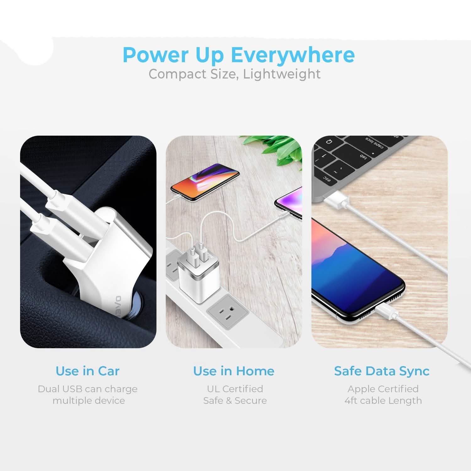 Overtime Dual iPhone Car Charger Set DailySale