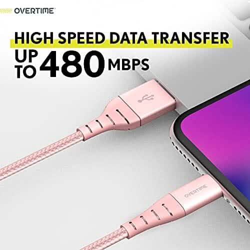 Overtime iPhone MFi Certified 10ft Smart Charging USB A to Lightning Cable DailySale