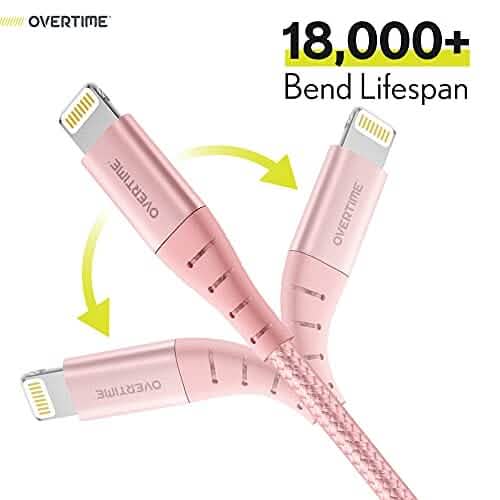 Overtime iPhone MFi Certified 10ft Smart Charging USB A to Lightning Cable DailySale