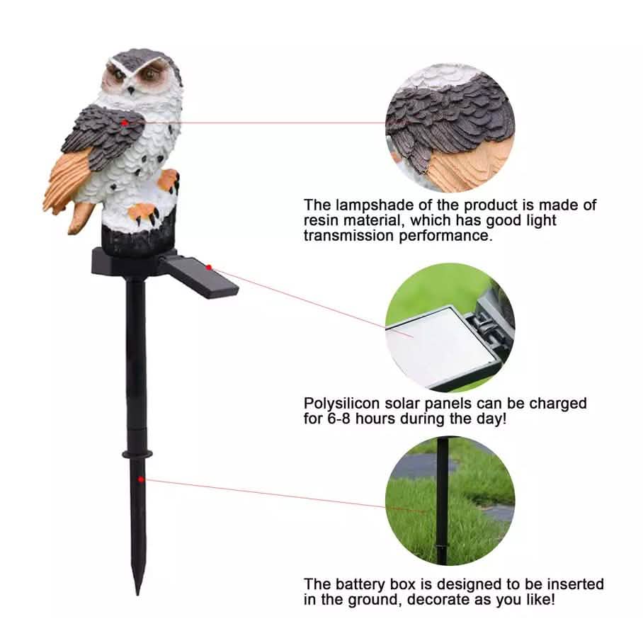 Owl Solar LED Lights with Decorative Stake DailySale