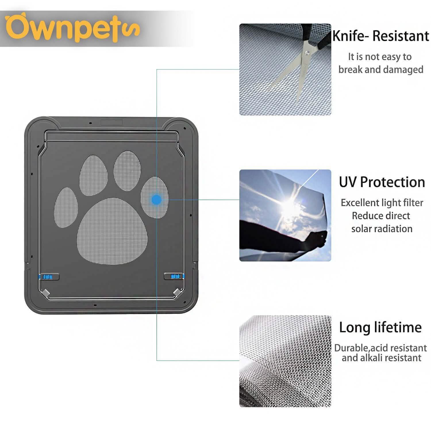 OWNPETS Pet Dog Magnetic Flap Screen Door DailySale