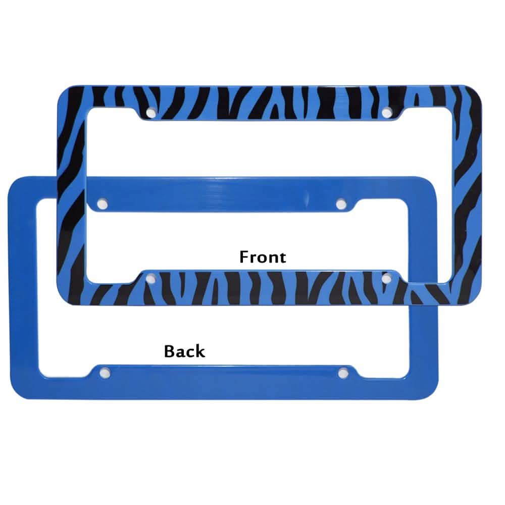 OxGord Plastic License Plate Frame with Zebra/Tiger Stripes DailySale