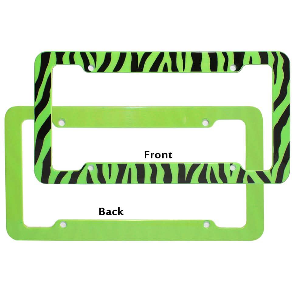 OxGord Plastic License Plate Frame with Zebra/Tiger Stripes DailySale