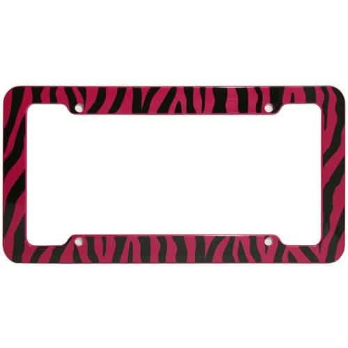 OxGord Plastic License Plate Frame with Zebra/Tiger Stripes DailySale