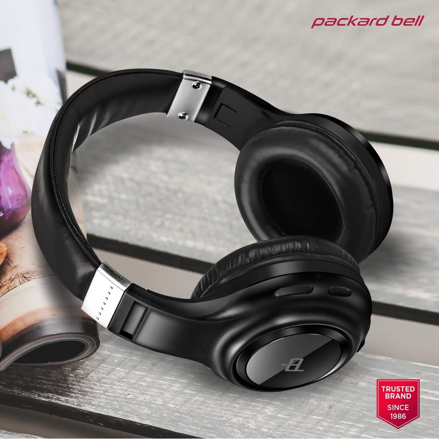 Packard Bell  Dynamic Audio Wireless Headphones - Rechargeable HD Headset DailySale