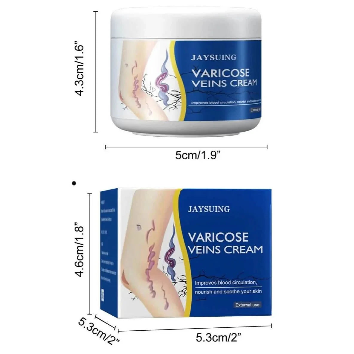 Pain Relief Leg Spider Veins Vasculitis Promote Circulation Smooth Metabolism 30g Exfoliation DailySale