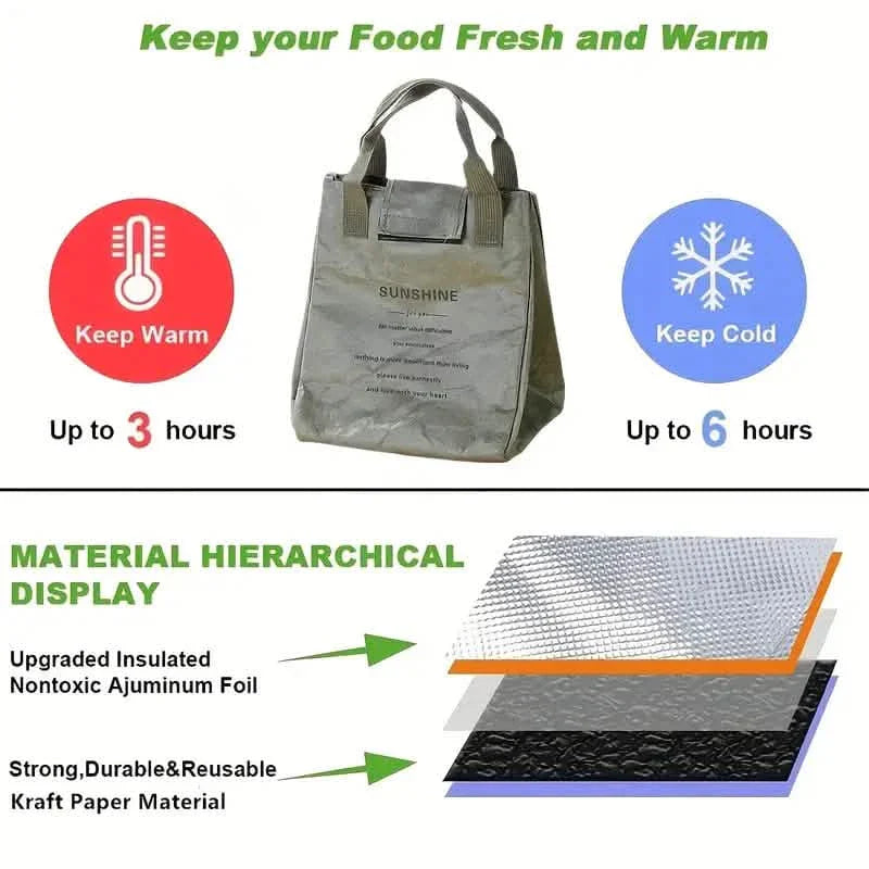 Paper Bento Bag Waterproof And Oilproof Insulation Bag DailySale