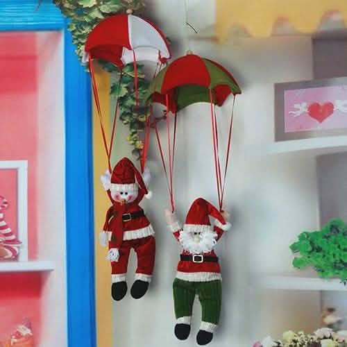 Parachute Snowman Santa Claus Ornament DailySale