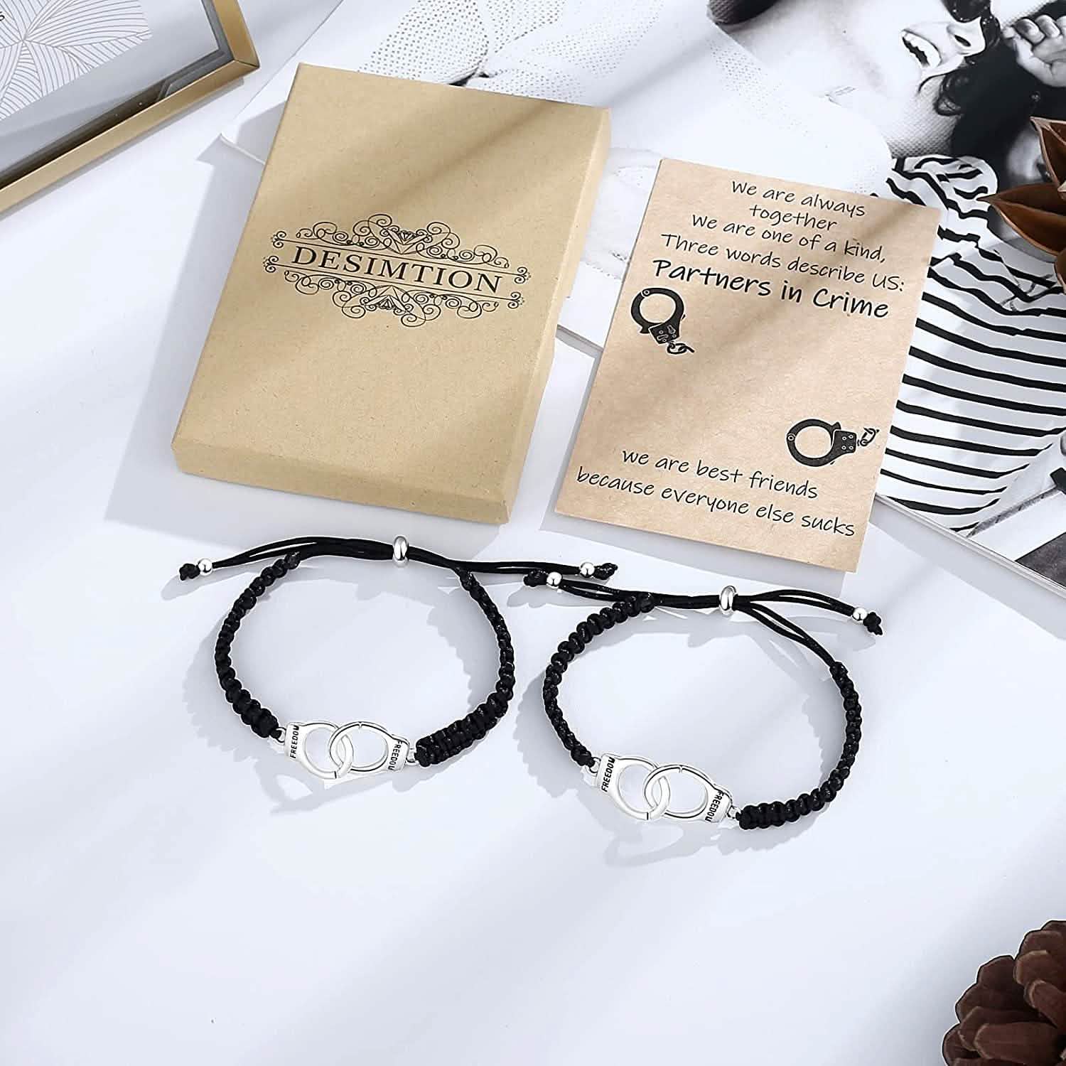 Partner in Crime Handcuff Friendship Bracelets DailySale