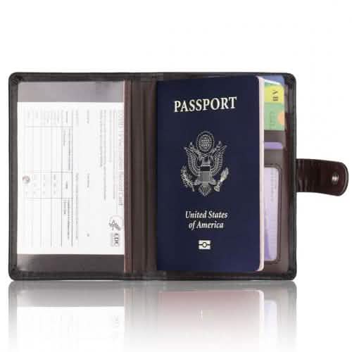 Passport Holder with Vaccination Card Protector DailySale