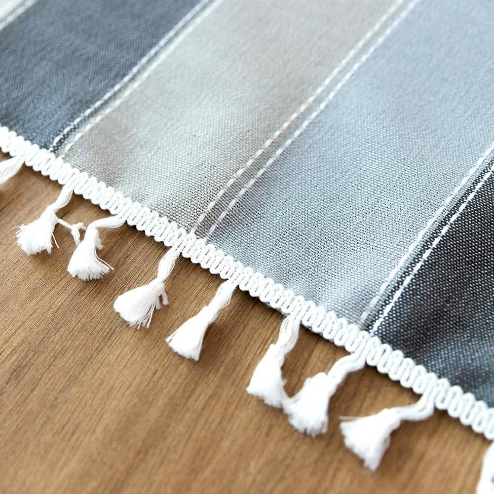 Patchwork Fringed Linen Tablecloth DailySale