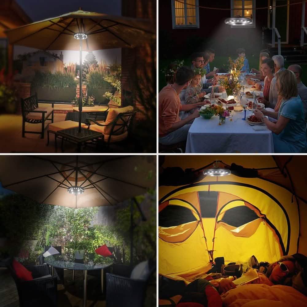 Patio Umbrella Light 3 Brightness Modes Cordless 28 LED Lights DailySale