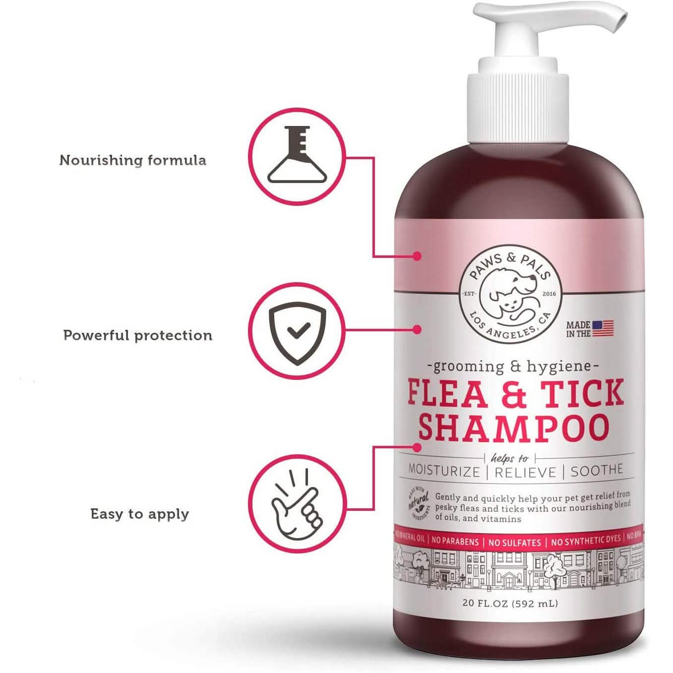 Paws & Pals Flea and Tick Shampoo for Dogs & Cats DailySale