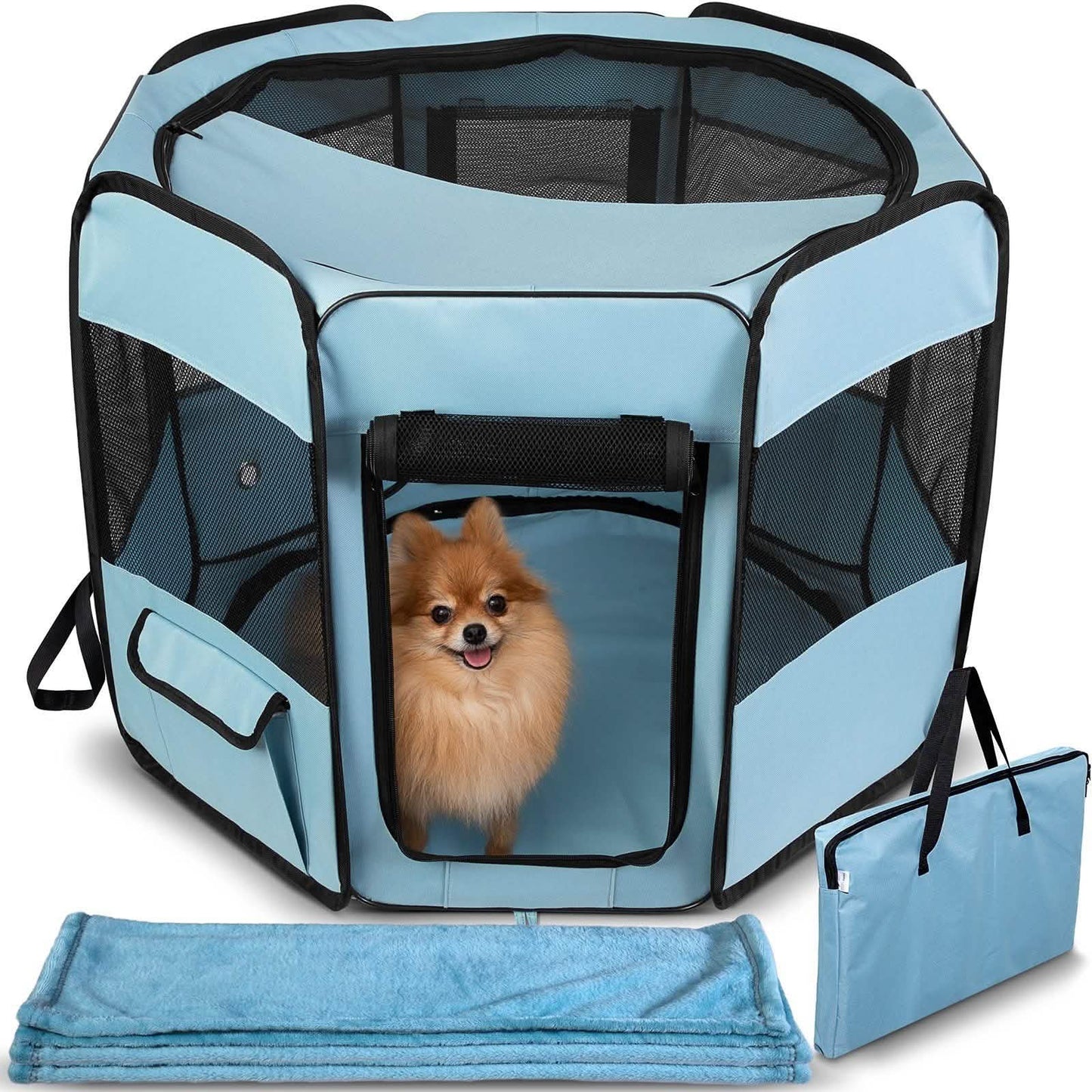 Paws & Pals Portable Pet Playpen with Blanket DailySale