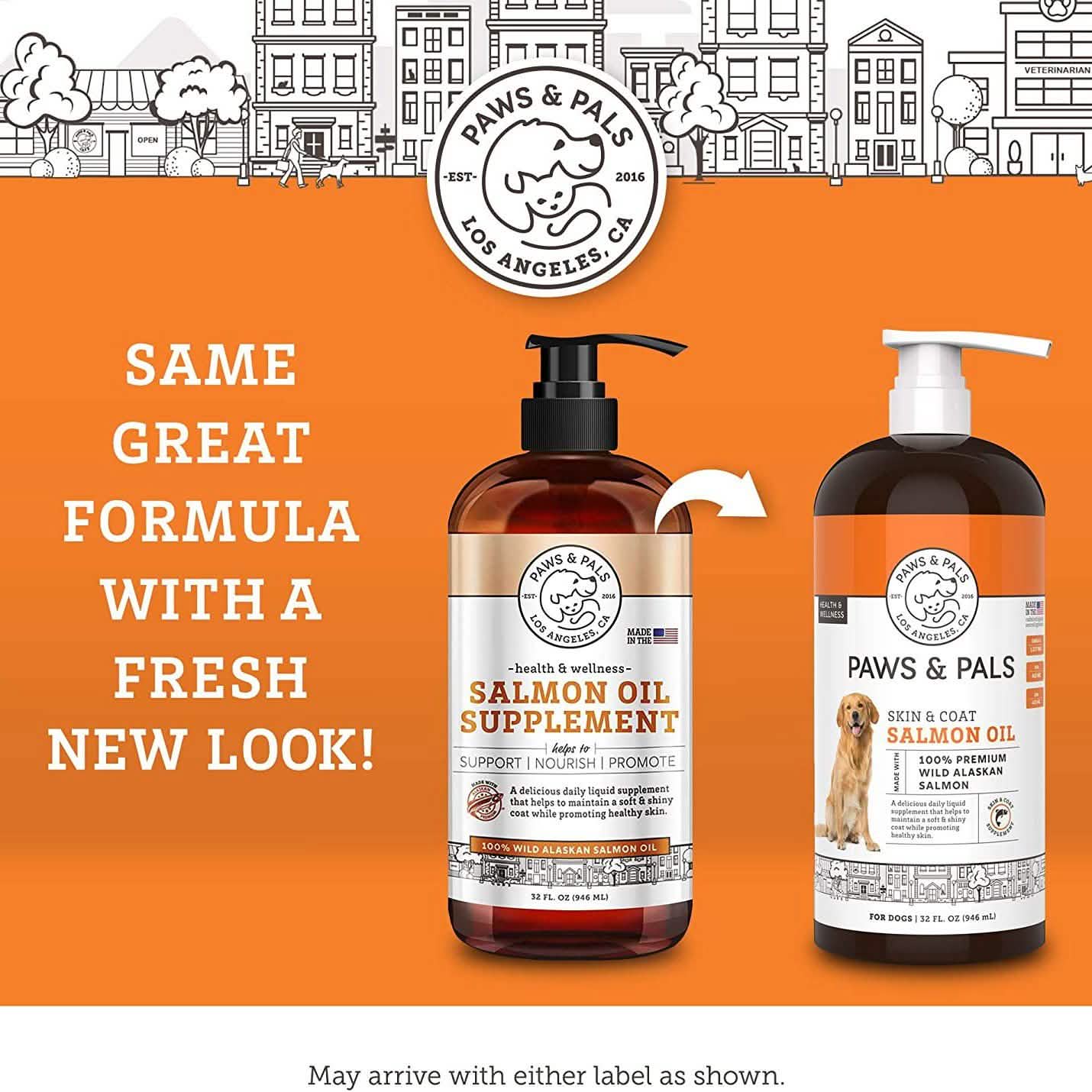 Paws & Pals Wild Alaskan Salmon Oil for Dogs and Cats - 32oz DailySale