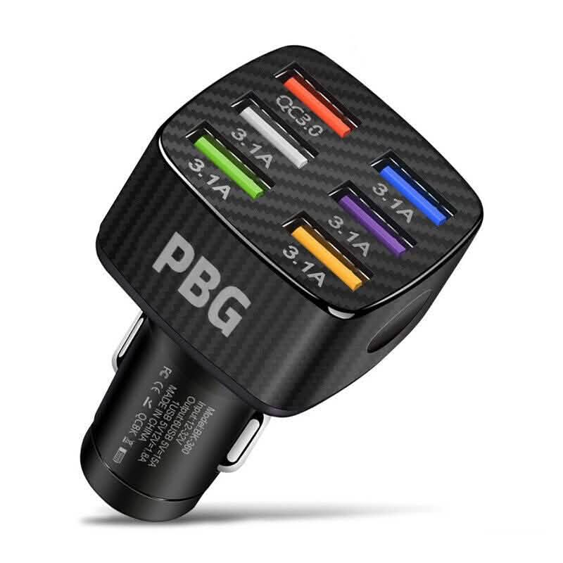 PBG LED 6-Port Car Charger Charge DailySale