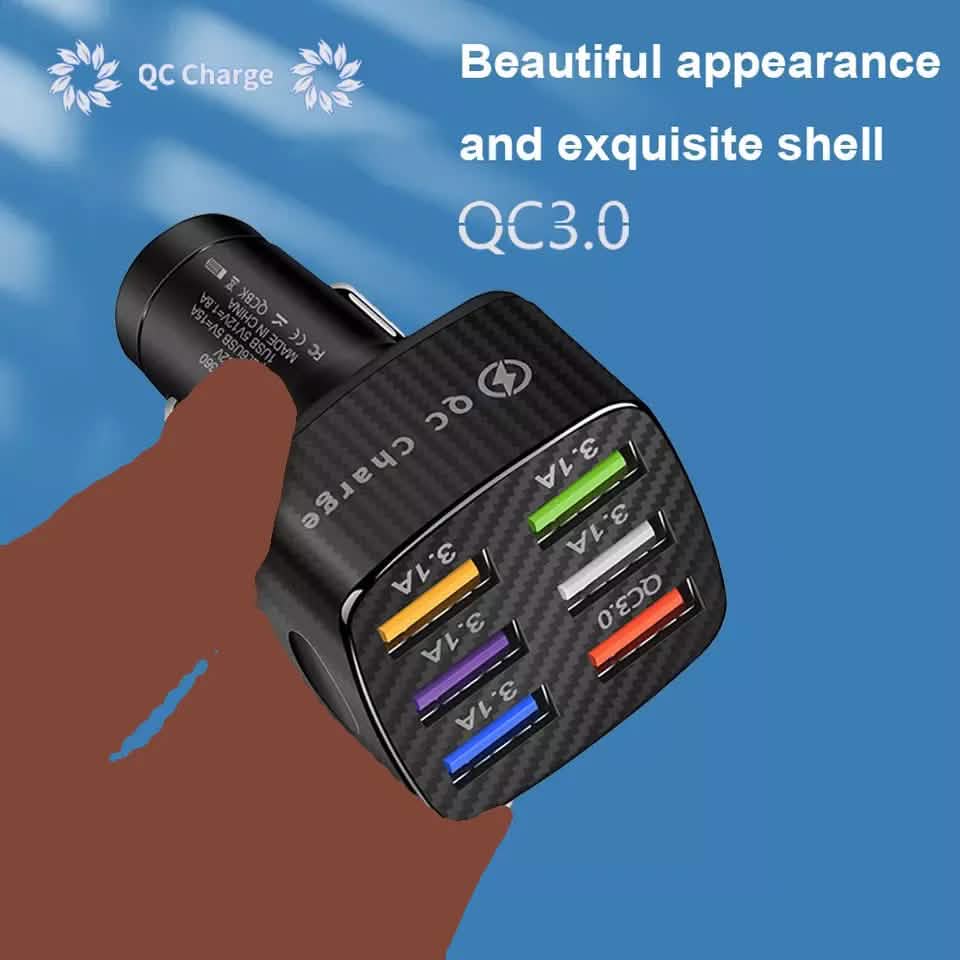PBG LED 6-Port Car Charger Charge DailySale