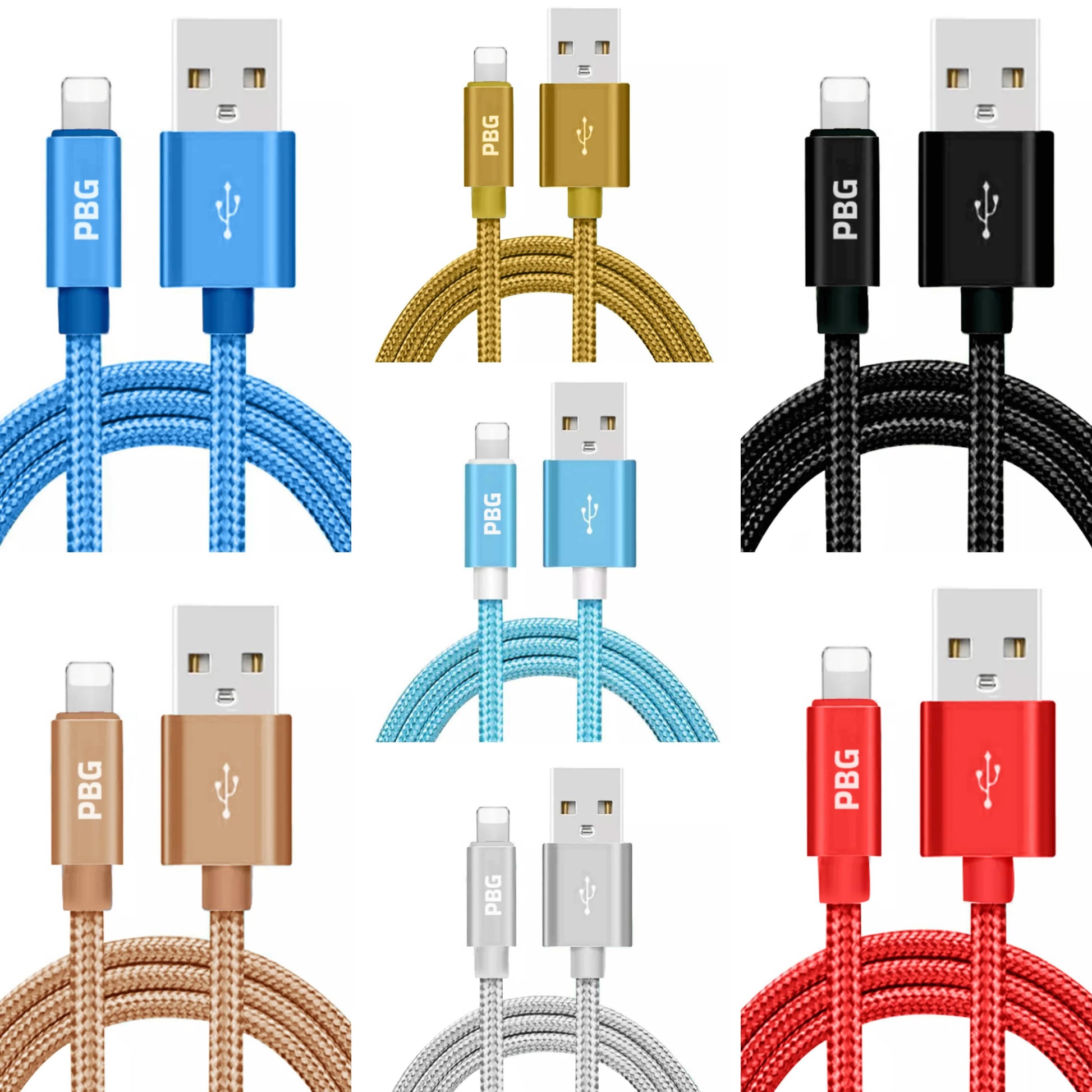 PBG XL 10Ft. Lightning Cable's Nylon Woven Protection DailySale