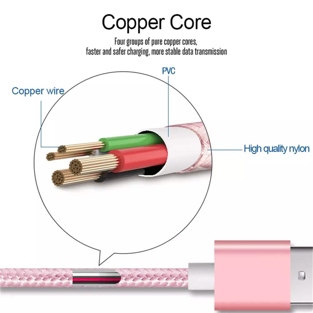 PBG XL 10Ft. Lightning Cable's Nylon Woven Protection DailySale