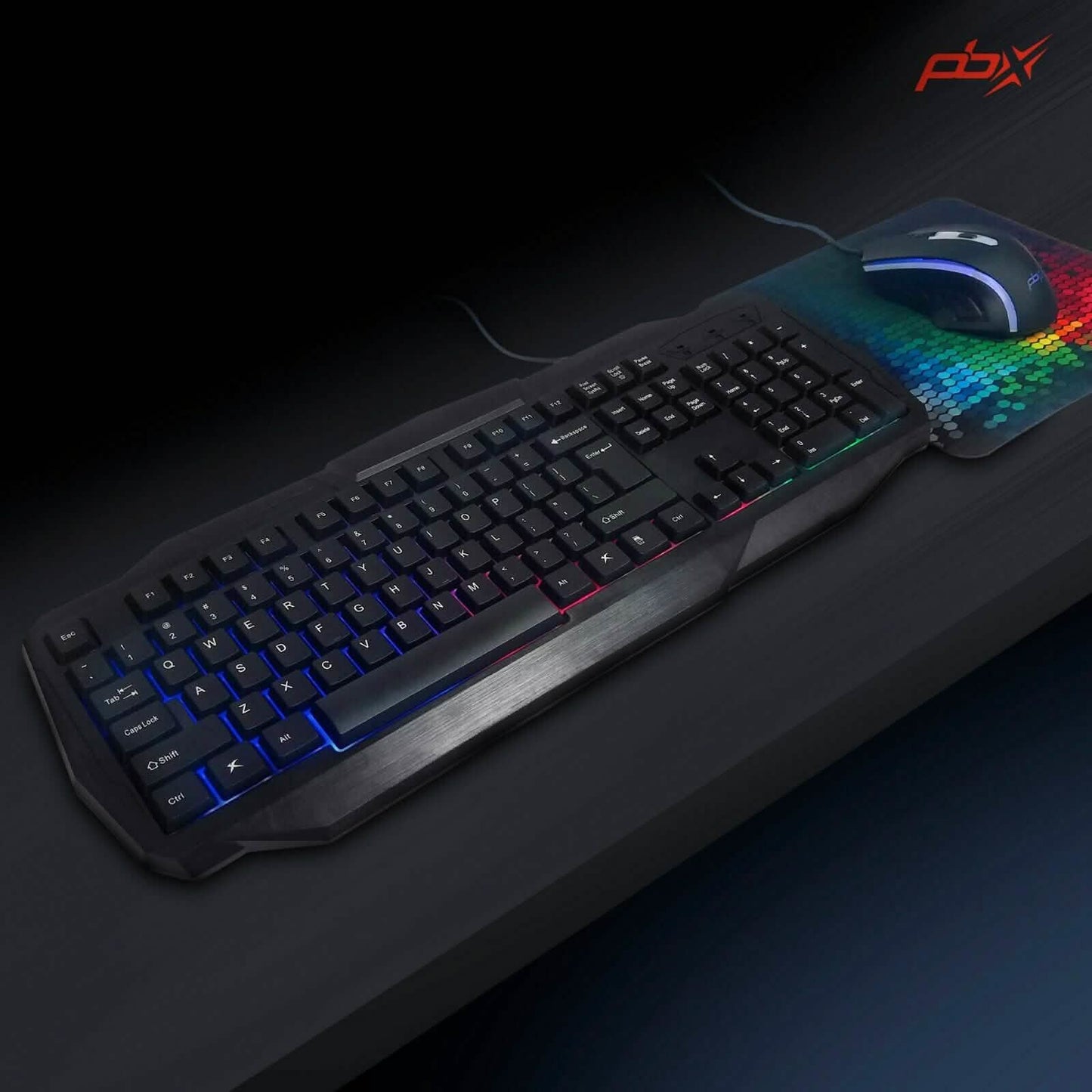 PBX Backlit Pro Gaming Keyboard - Full-Sized & Ergonomic with LED RGB Backlight DailySale