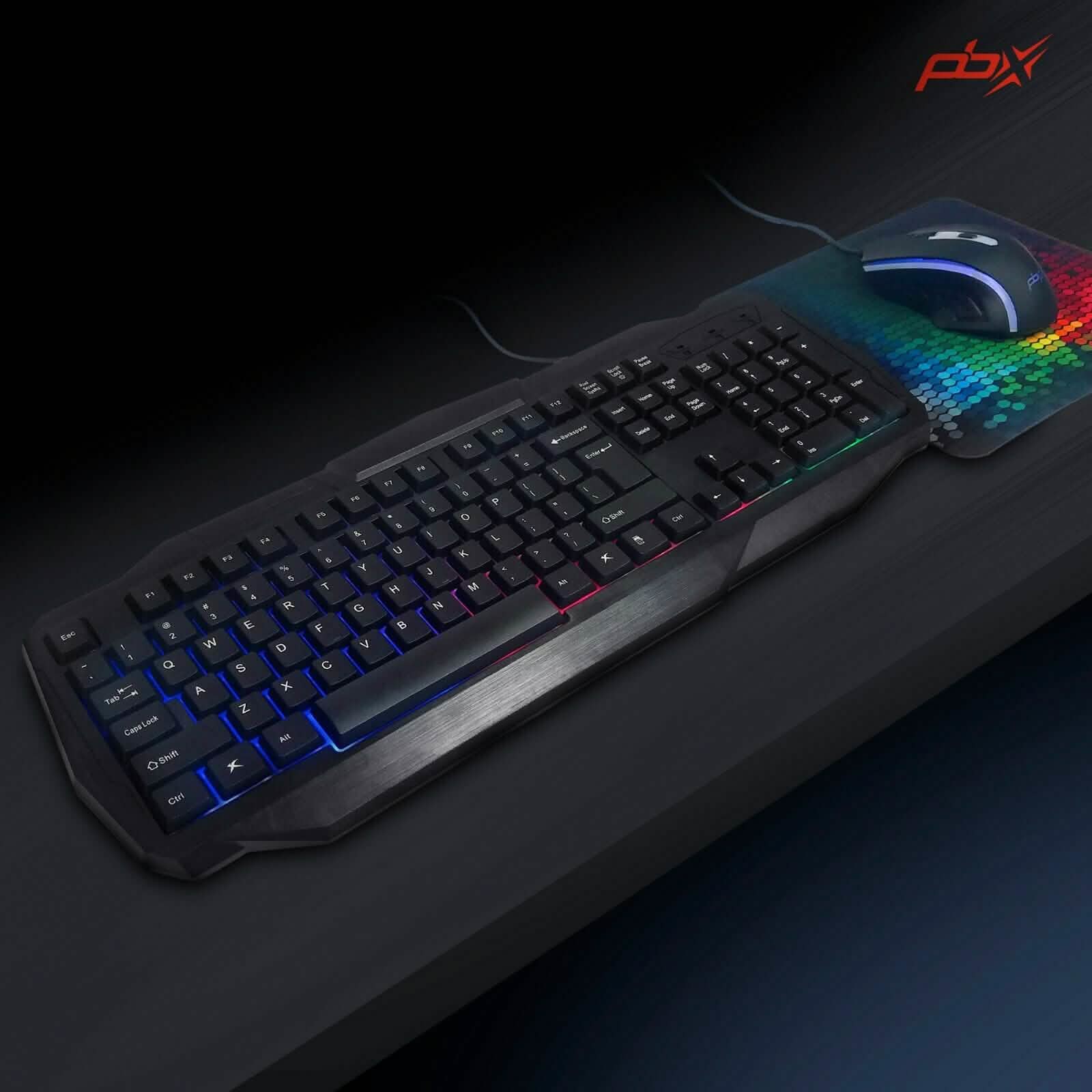 PBX Backlit Pro Gaming Keyboard - Full-Sized & Ergonomic with LED RGB Backlight DailySale